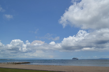 Ocean view at Nusa Dua beach resort in Bali islandの写真素材