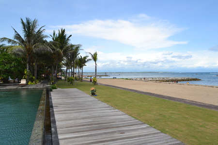Ocean view at Nusa Dua beach resort in Bali islandの写真素材
