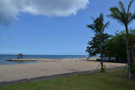 Ocean view at Nusa Dua beach resort in Bali islandの写真素材
