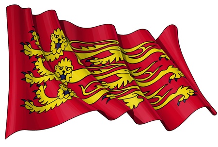 Waving English Croun Ensign - EPS v 10 File and a 6800 x 4500 pxl with clipping path Preview JPG - Transparency is used on the shading layersのイラスト素材