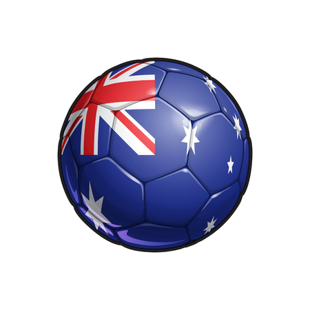 Vector Illustration of a Football â Soccer ball with the Australian Flag Colors. All elements neatly on well defined Layersのイラスト素材