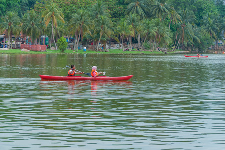 Kayak on lake at, Shah Alam Malaysiaのeditorial素材
