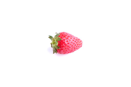 Red Strawberry on white backgroundの写真素材