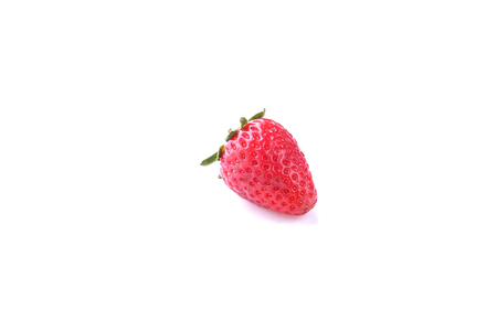 Red Strawberry on white backgroundの写真素材