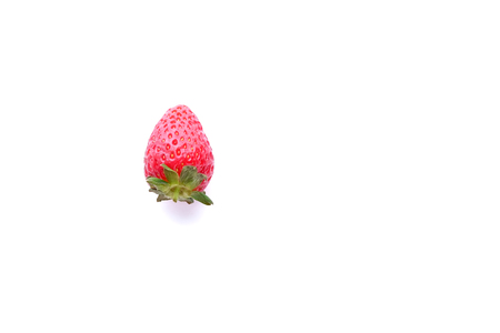 Red Strawberry on white backgroundの写真素材