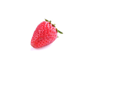 Red Strawberry on white backgroundの写真素材