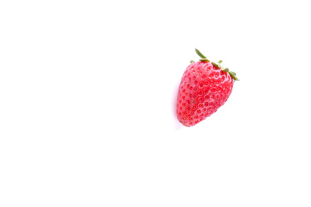 Red Strawberry on white backgroundの写真素材