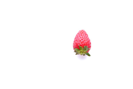 Red Strawberry on white backgroundの写真素材
