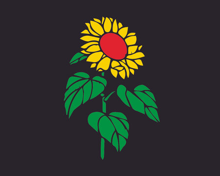 Sunflower design design concept.のイラスト素材