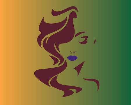 Woman hair style concept.のイラスト素材