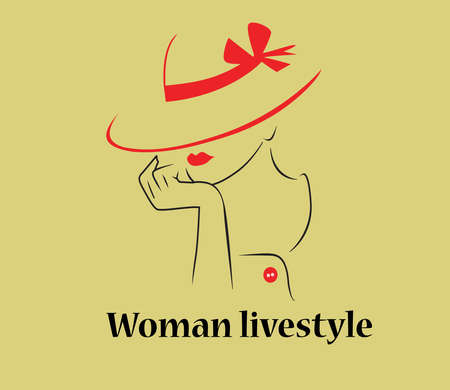 Woman live style concept design and fashionable look.のイラスト素材