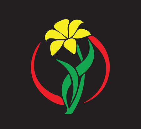 Flowers logo colorful design art.のイラスト素材