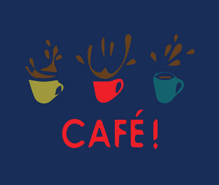 CafÃ© icon logo design art.のイラスト素材
