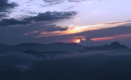 The view from the mountain Sri Pada  Adamの写真素材