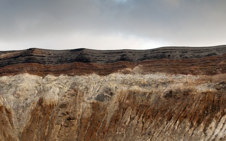 The inner wall of the Gran Cratere  Island of Vulcano