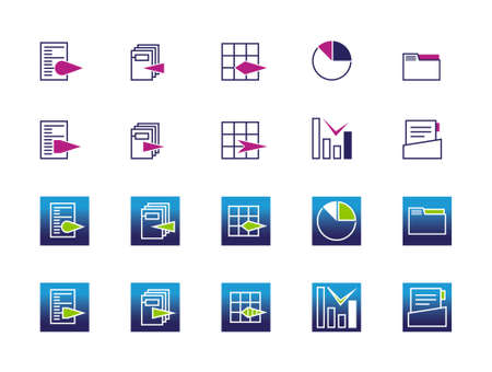 Office and business iconsのイラスト素材