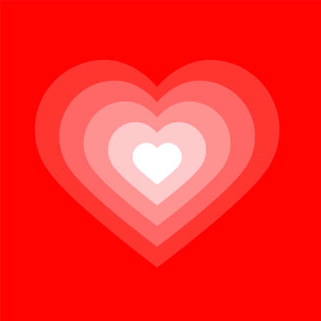 A red heart for valentine's day - vector illustration