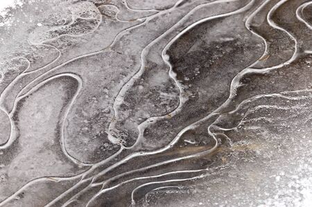 Frozen water on a poolの写真素材