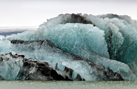 A closeup of a glacier. Iceland