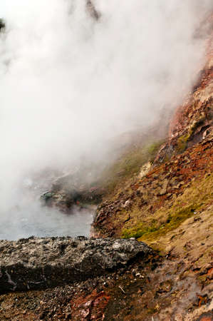 A closeup of a thermal spring, Icelandの写真素材