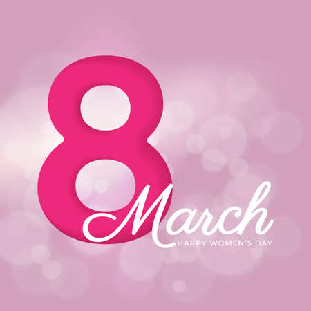 Beautiful 8 march background. International womens day. Vector illustration for social media post, stories, greeting card, gift card or banner. Vector illustrationのイラスト素材