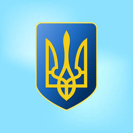 Coat of arms of Ukraine. State emblem, national ukrainian emblem. Vector illustration . Vector illustrationのイラスト素材