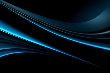 Amoled wallpaper pure black and blue. Generative AI.の素材