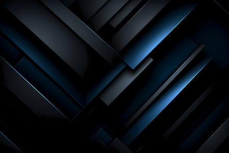 Amoled wallpaper pure black and blue. Generative AI.の素材
