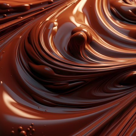 Melting chocolate background. World Chocolate day. Generative AI. High quality illustration.の素材