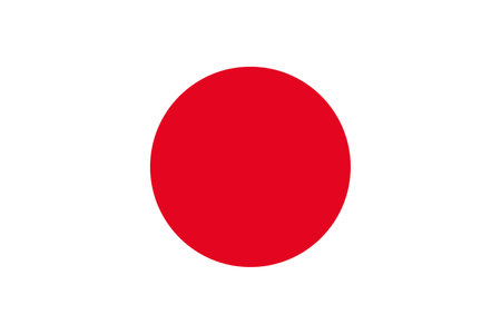 The official national flag of Japan. Japanese flag. Vector illustration.のイラスト素材