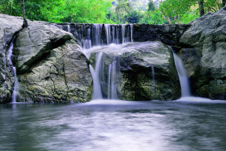 Waterfall in Thailand の写真素材