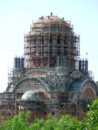 orthodox cathedral constructionの写真素材