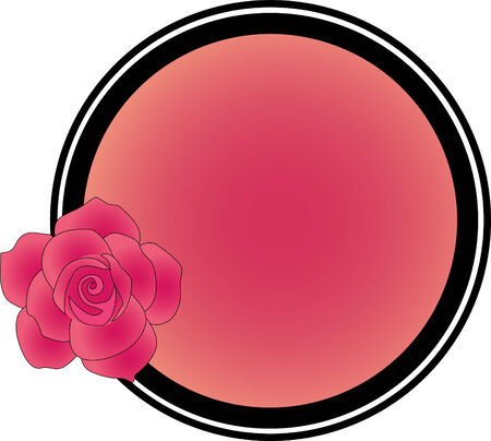 Frame with a rose under the text. Vectorのイラスト素材