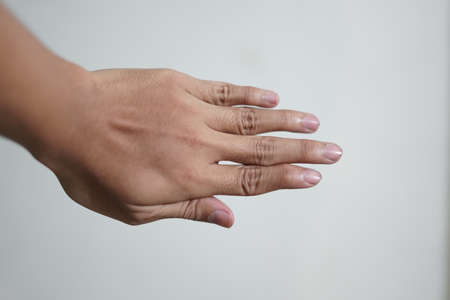 hand facing downの写真素材