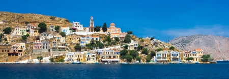 Symi island on the mountain, Greeceの写真素材