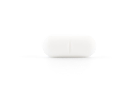 White pill on a white backgroundの写真素材