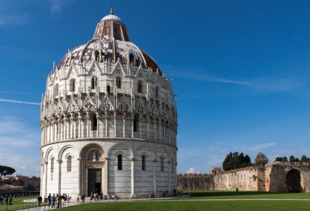Leaning Tower of Pisa, Italy and the Cathedralの写真素材