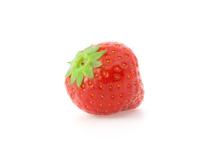Red strawberry on the white backgroundの写真素材