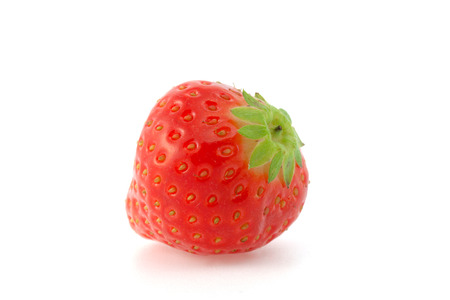 Red strawberry on the white backgroundの写真素材