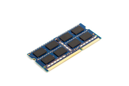 Stacked and fanned pile of computer memory