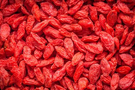 Dried goji berries as a backgroundの写真素材