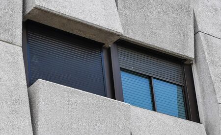Close up view of windows on modern buildingの写真素材