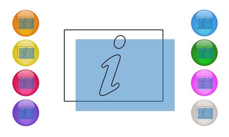 Information Icon Design with shadow.のイラスト素材