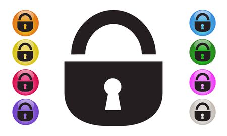 Lock Icon Vector Illustrationのイラスト素材