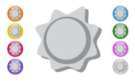 Badge icon, price tag, with shadow 3D. Medal or Award symbol, for logo, seal, symbol, web design, sticker, app, Vector illustration, EPS 10のイラスト素材