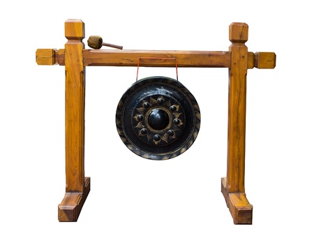 Lanna gong on white background one of Traditional Thai music instrument の写真素材