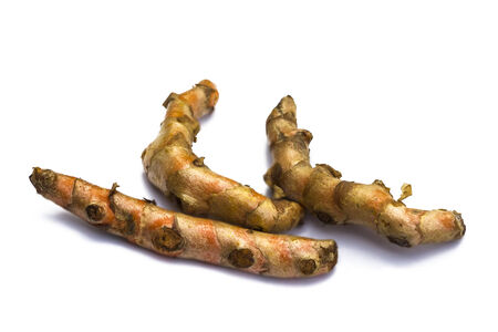 Curcuma isolated on white background の写真素材