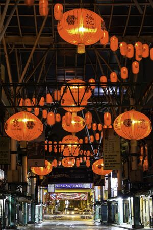 China Town market at night in Kuala Lumpur, Malaysiaのeditorial素材