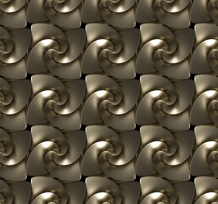 Seamless texture, background made of golden twirlsの写真素材