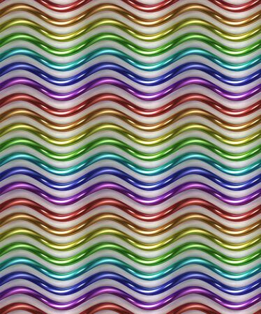 Seamless texture/background made of white and rainbow crinklesの写真素材